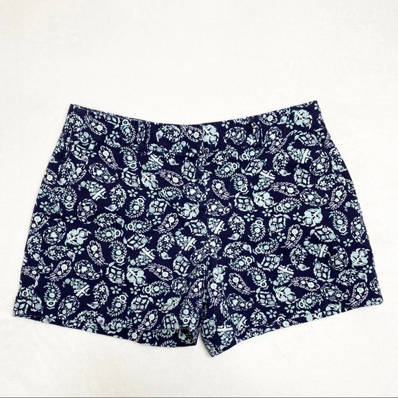LOFT Pants - LOFT Navy Patterned Shorts Size 2